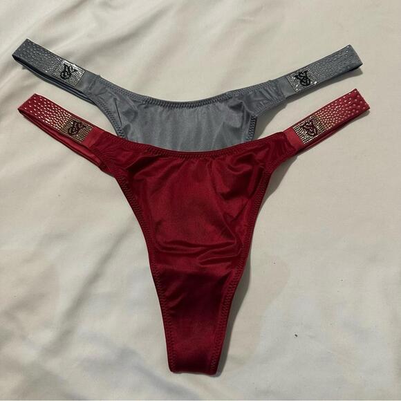 Victoria’s Secret Smooth Shine Strap Thong Panty Bundle - Picture 1 of 2